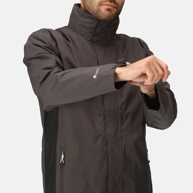 Regatta Men's Matt Waterproof Jacket in Ash Black-4