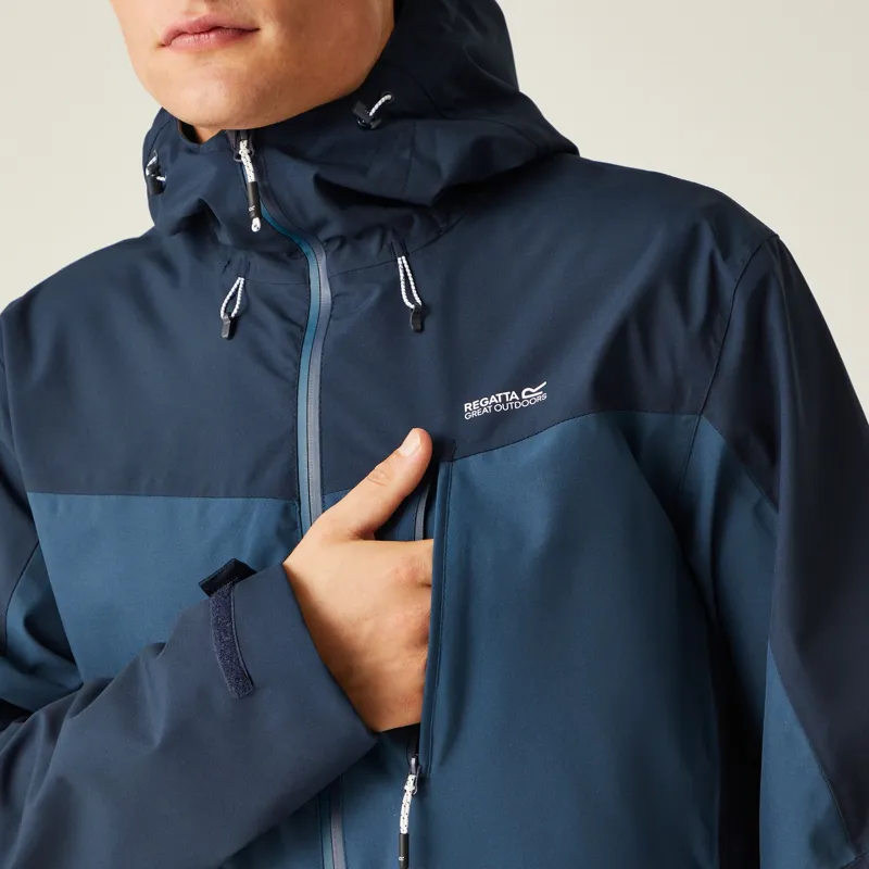 Regatta Men's Birchdale Waterproof Jacket in Moonlight Denim/Navy-5