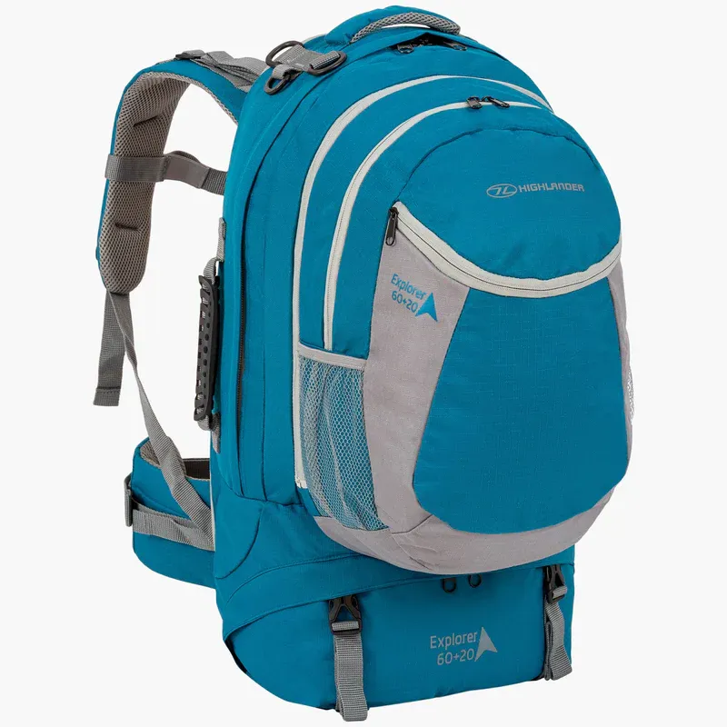 Highlander X-plorer Ruckase 60+20L in Teal -1