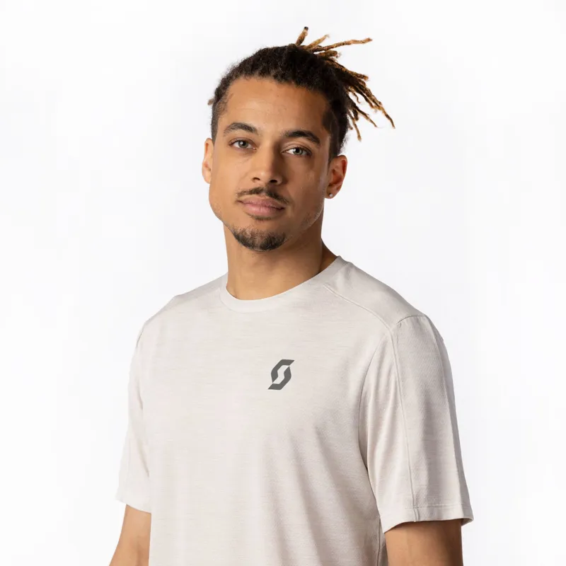 Scott Men's Endurance LT T-Shirt in Cotton White-3