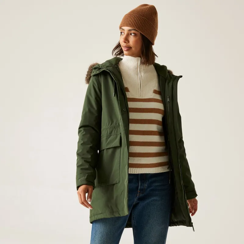 Regatta Women's Sabinka Waterproof Insulated Jacket in Dark Khaki-3