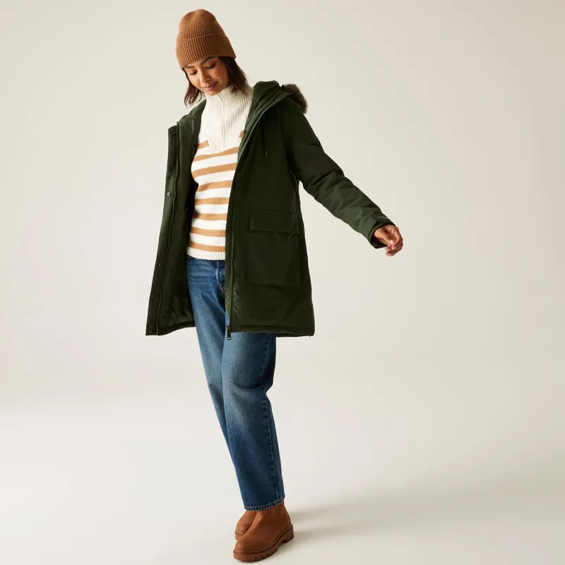 Regatta Women's Sabinka Waterproof Insulated Jacket in Dark Khaki-5