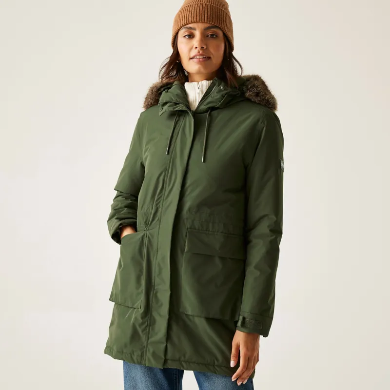 Regatta Women's Sabinka Waterproof Insulated Jacket in Dark Khaki-6