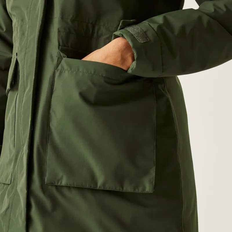 Regatta Women's Sabinka Waterproof Insulated Jacket in Dark Khaki-9