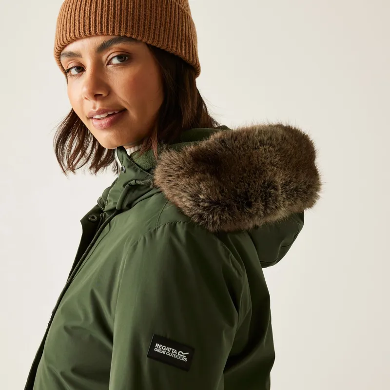 Regatta Women's Sabinka Waterproof Insulated Jacket in Dark Khaki-10