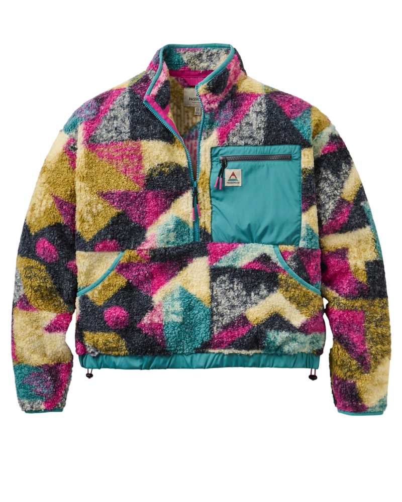 Passenger Women's Ravi Recycled Sherpa Fleece in Mosaic Mountain Charcoal