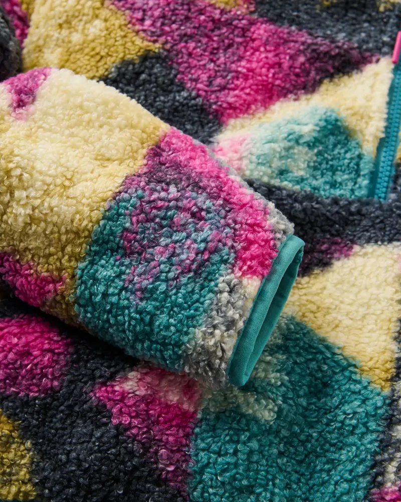 Passenger Women's Ravi Recycled Sherpa Fleece in Mosaic Mountain Charcoal-4