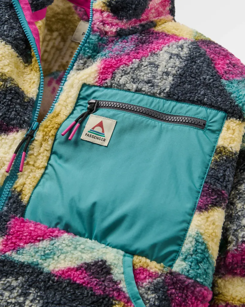 Passenger Women's Ravi Recycled Sherpa Fleece in Mosaic Mountain Charcoal-2