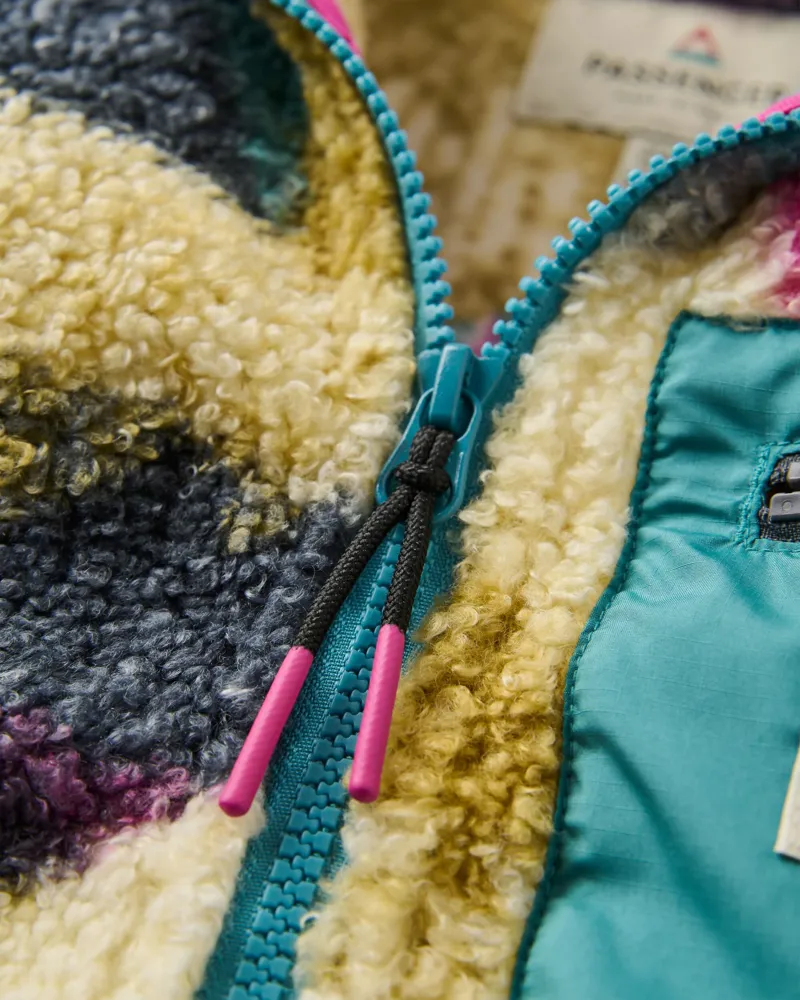 Passenger Women's Ravi Recycled Sherpa Fleece in Mosaic Mountain Charcoal-5