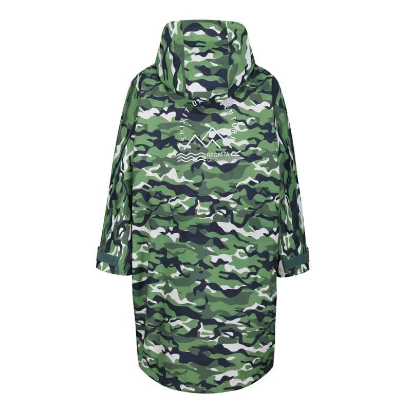Regatta Junior Waterproof Changing Robe in Cactus Camouflage-1