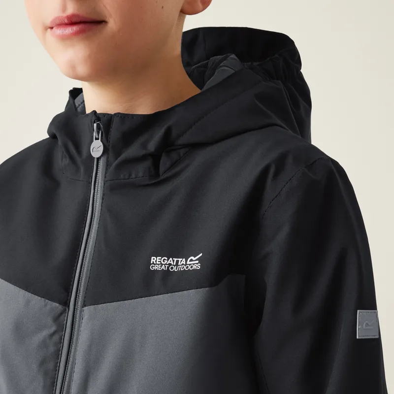 Regatta Kid's Highton V Padded Jacket in Seal Grey/Black-5