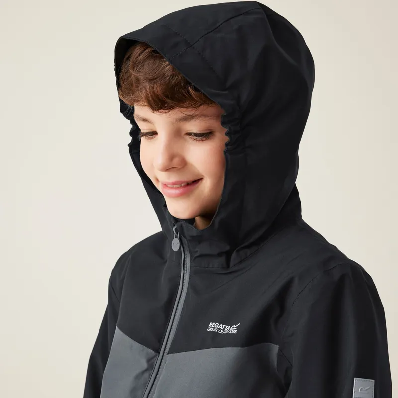 Regatta Kid's Highton V Padded Jacket in Seal Grey/Black-4