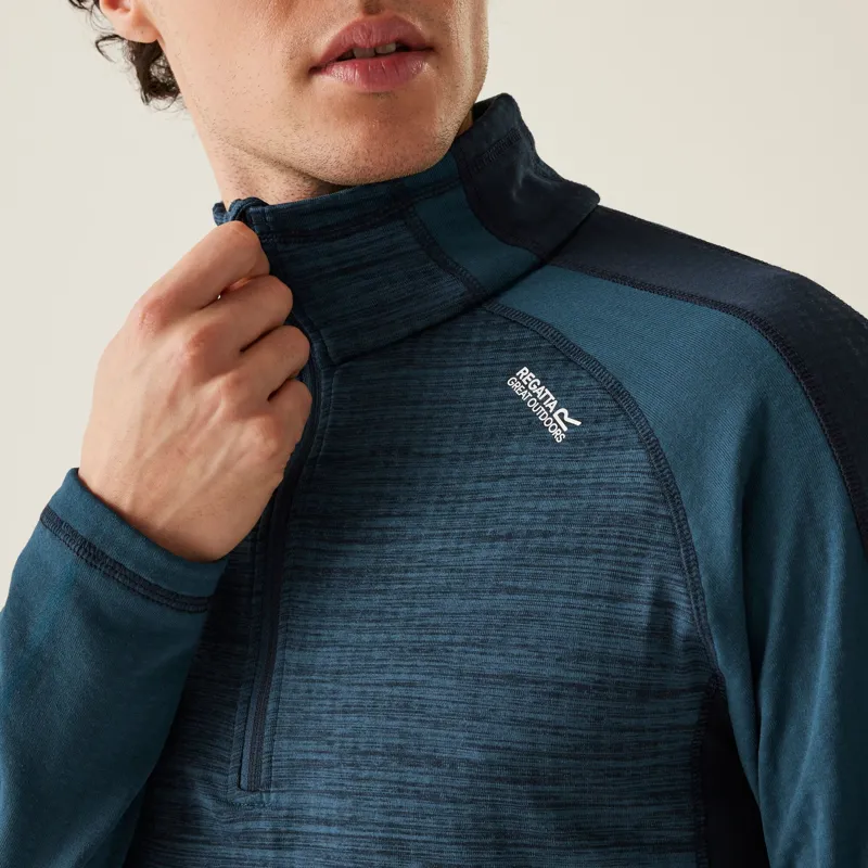 Regatta Men's Hepley Half Zip Lightweight Fleece in Moonlight Denim/Navy-5