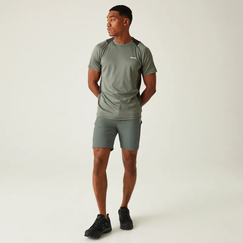 Regatta Men's Mountain II Shorts in Agave Green/Ash-3