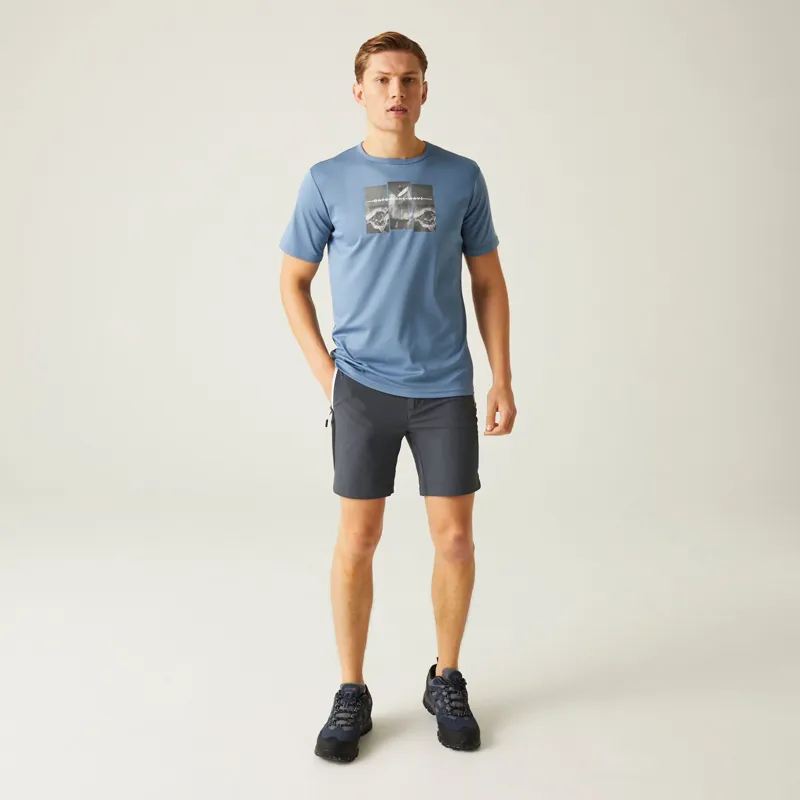 Regatta Men's Mountain II Shorts in Seal Grey/Black-3