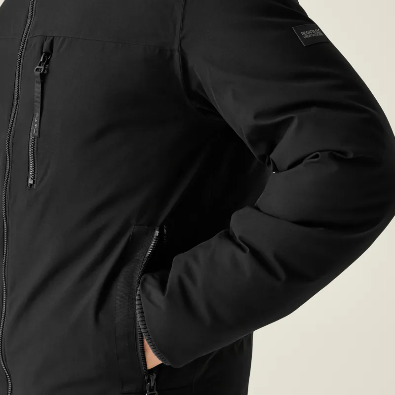 Regatta Men's Yewbank III Waterproof Jacket in Black/Black-5