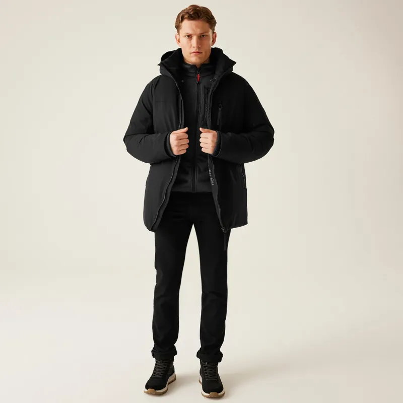 Regatta Men's Yewbank III Waterproof Jacket in Black/Black-4