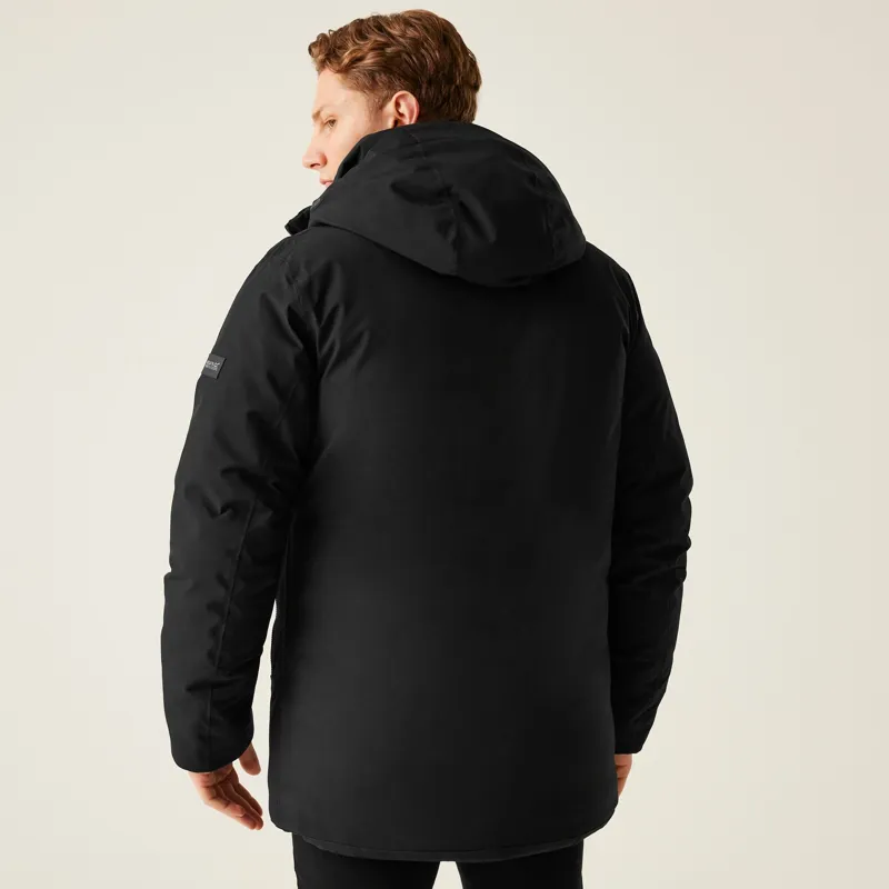 Regatta Men's Yewbank III Waterproof Jacket in Black/Black-3