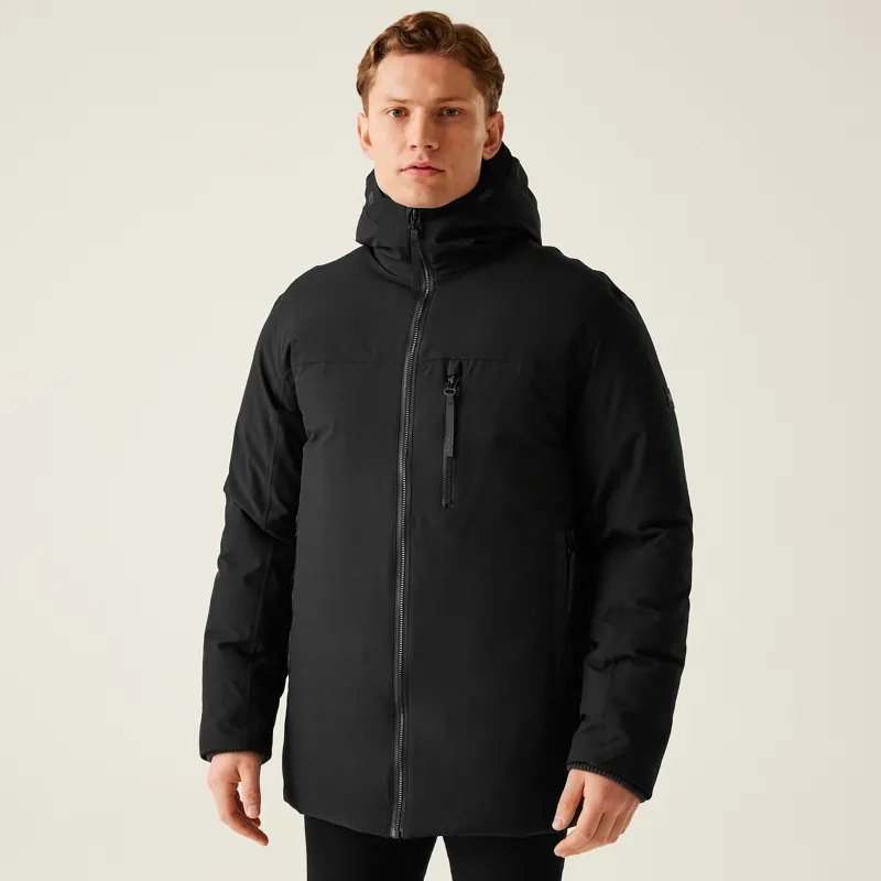 Regatta Men's Yewbank III Waterproof Jacket in Black/Black-2