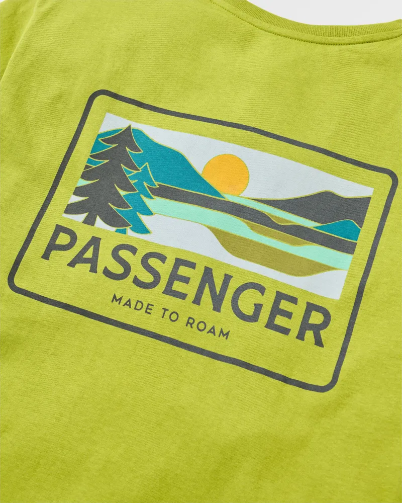 Passenger Men's Roamer Men's Recycled Cotton T-Shirt in Tea Green-3