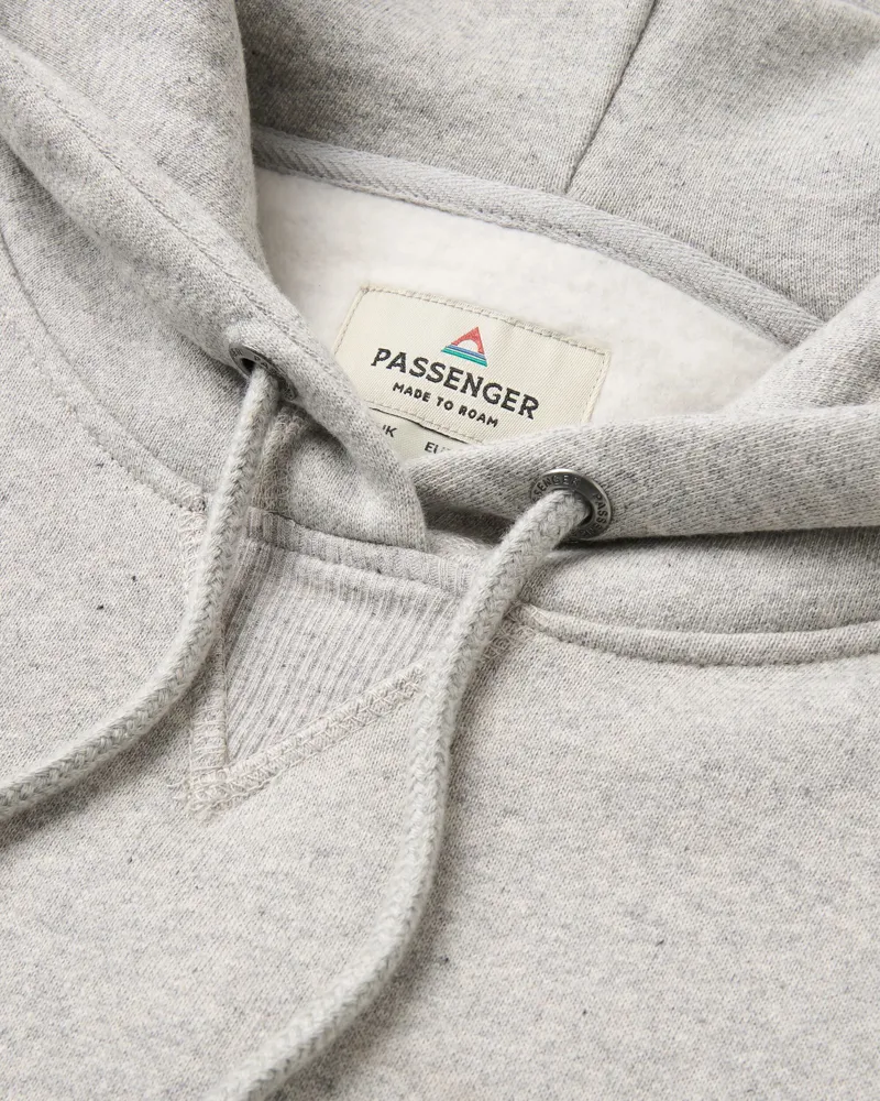 Passenger Men's Roamer Recycled Cotton Hoodie in Grey Marl-6
