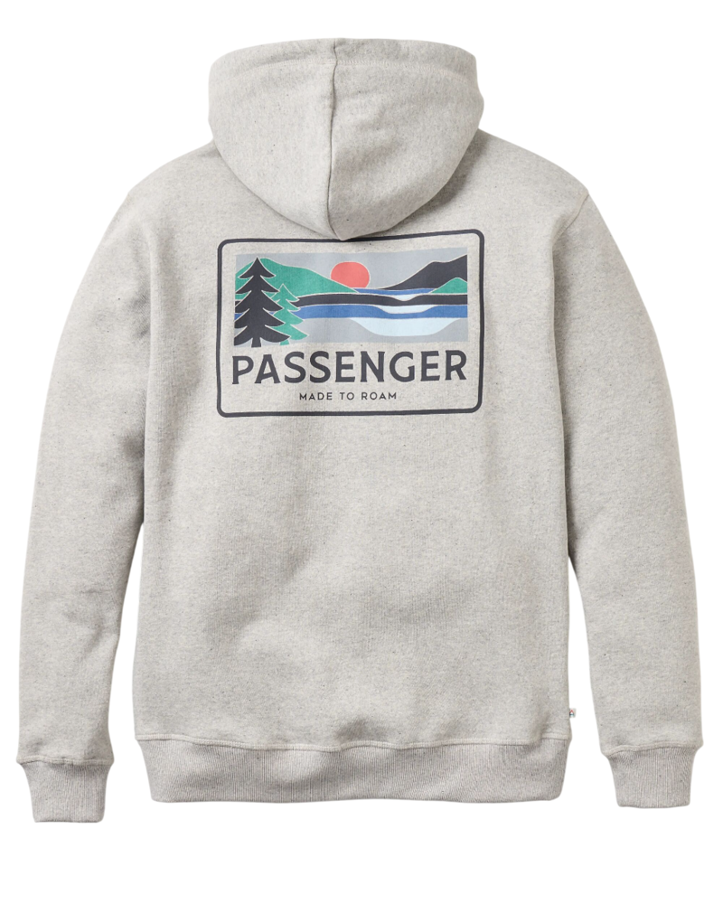 Passenger Men's Roamer Recycled Cotton Hoodie in Grey Marl-1