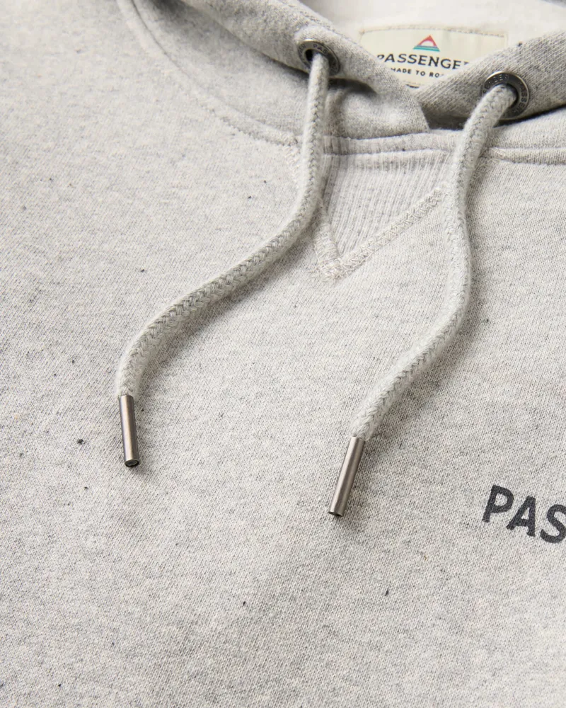 Passenger Men's Roamer Recycled Cotton Hoodie in Grey Marl-7
