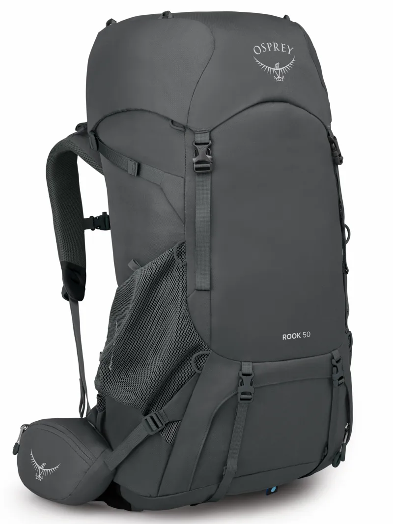 Osprey Rook 50 in Dark Charcoal/Silver Lining 