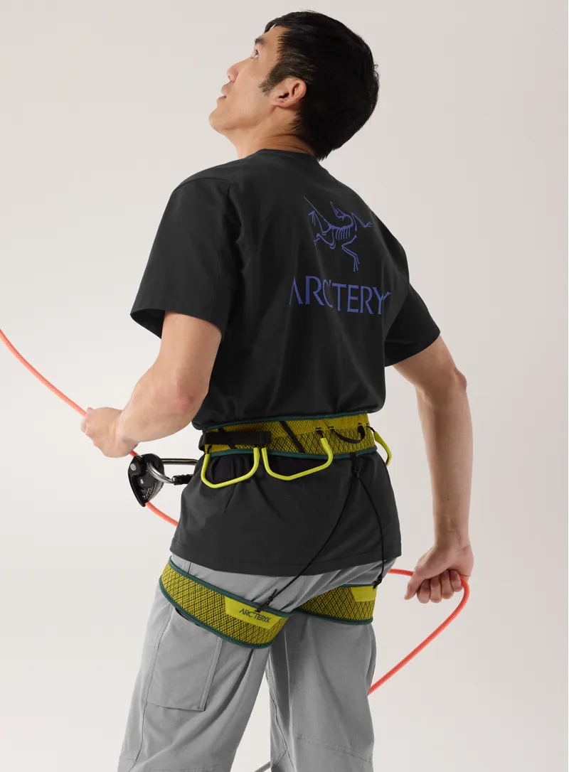 Arc'teryx Men's Kragg Cotton Bird Tee in Black/Electra-4