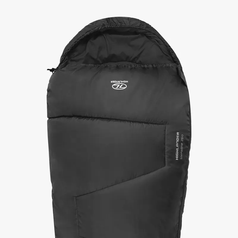Highlander Sleepline 250 Mummy Sleeping Bag in Charcoal-1