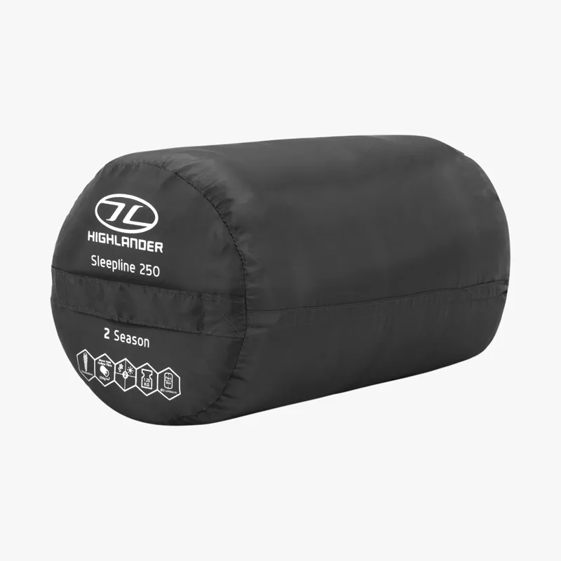 Highlander Sleepline 250 Mummy Sleeping Bag in Charcoal-2