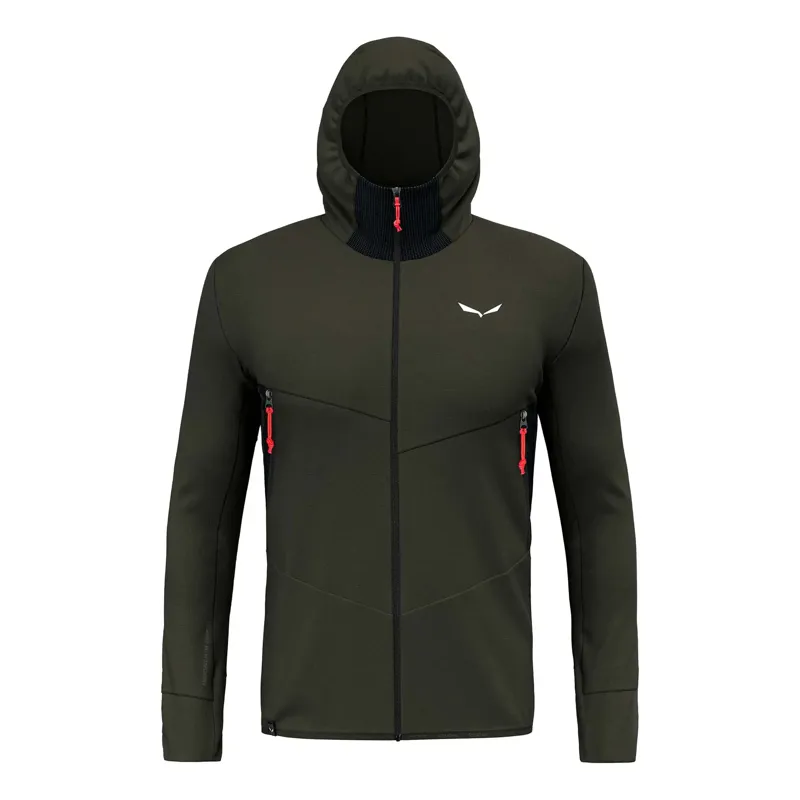 Salewa Men's Lavaredo Hemp Hooded Jacket in Dark Olive