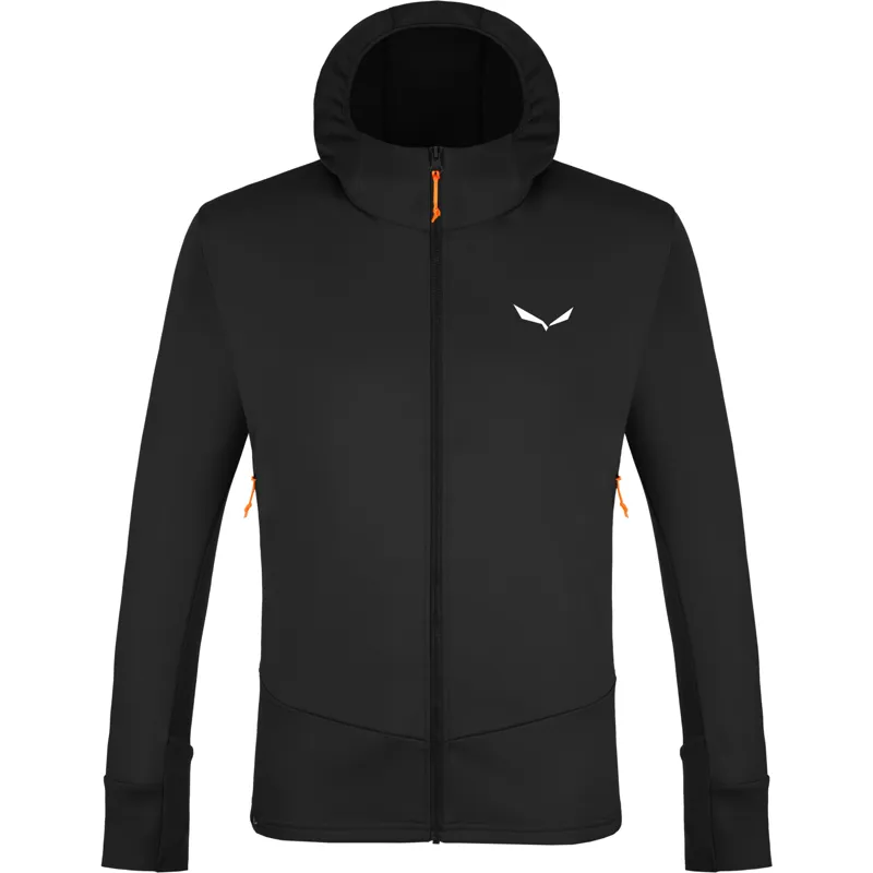 Salewa Men's Puez Polarlite Hooded Jacket in Black Out