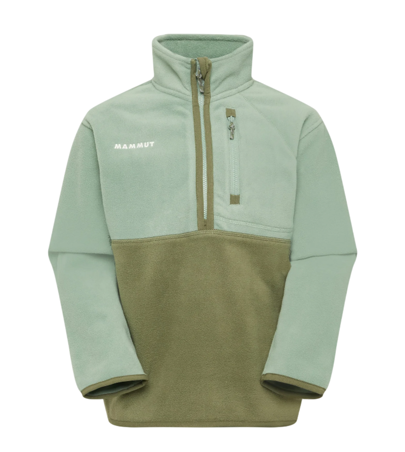 Mammut Kid's Waymarker ML Half-Zip Pullover Fleece in Willow/Marsh