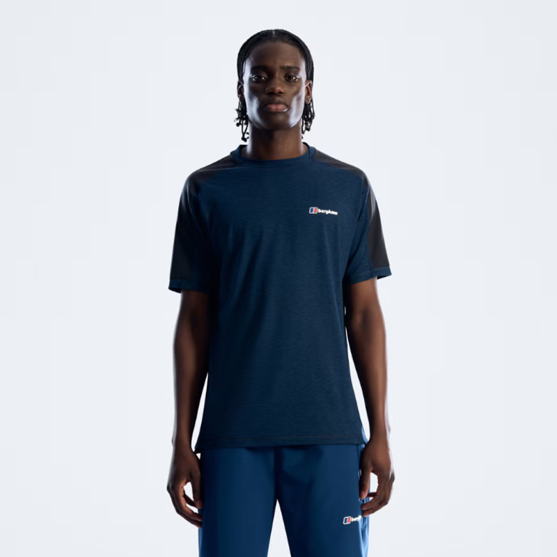 Berghaus Men's Farndale Tech Tee in Dark Blue/Black-1