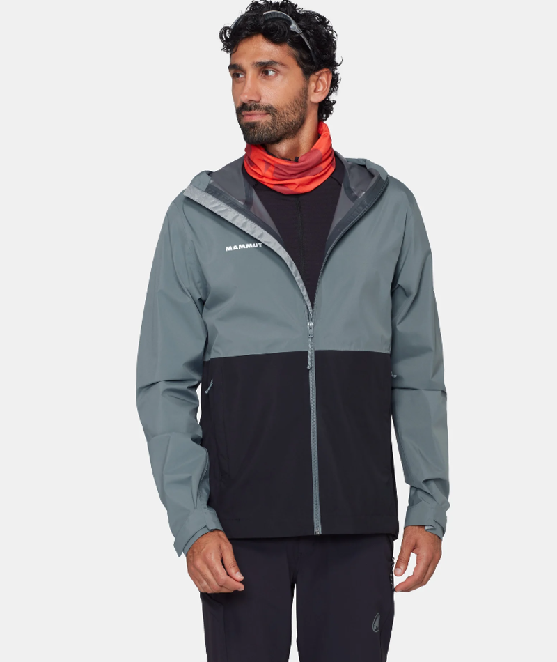 Mammut Men's Linard Light HS Hooded Jacket in Black/Strata-1