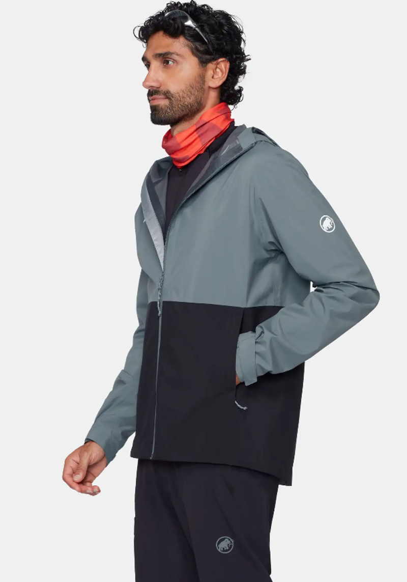 Mammut Men's Linard Light HS Hooded Jacket in Black/Strata-2