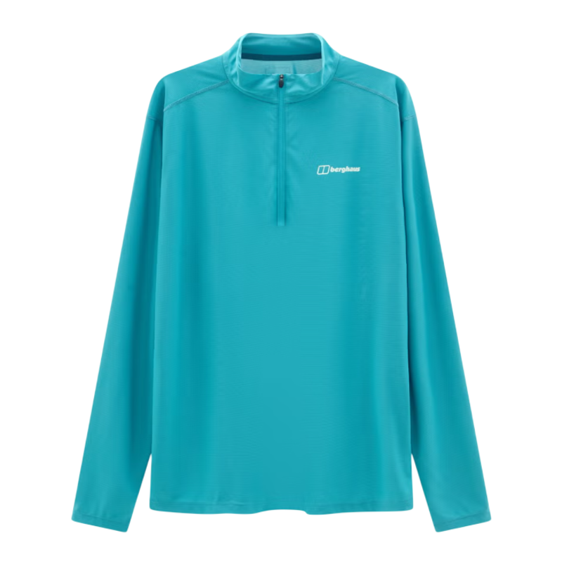 Berghaus Men's 24/7 Base Zipless Top in Light Blue