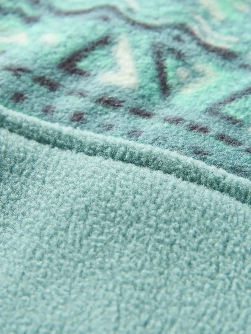 Passenger Men's Set Off Recycled Polar 1/4 Zip Fleece in Elemental Geo Arctic-5