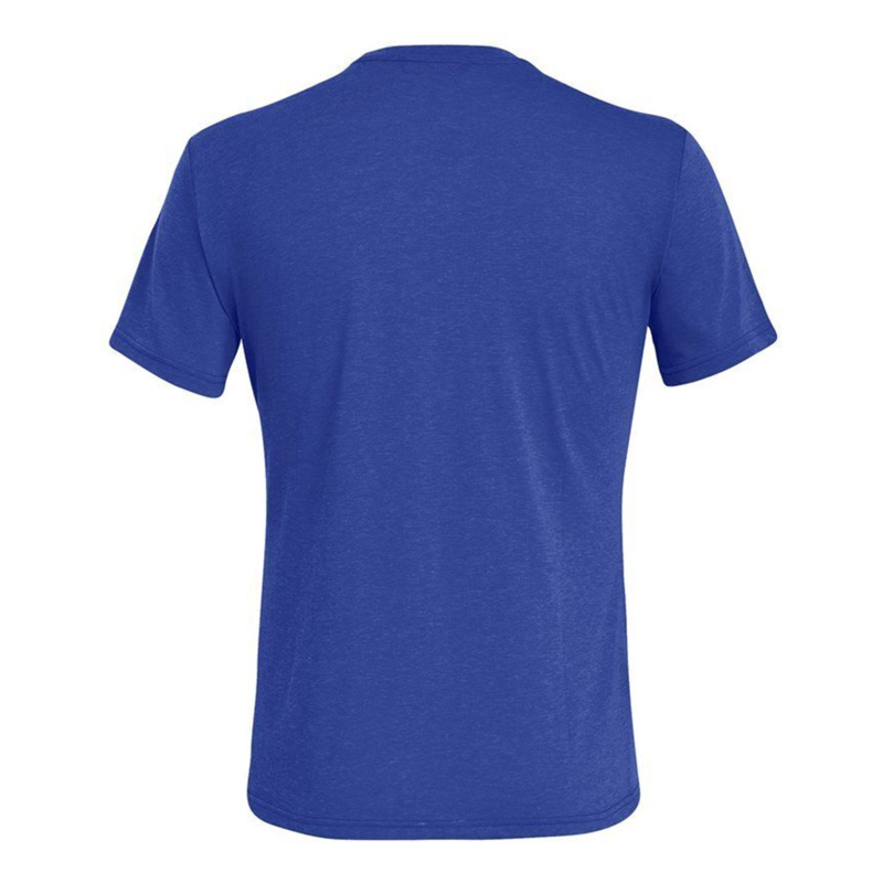 Salewa Men's Solid Logo Dri-Release T-Shirt in Electric Melange Blue-1