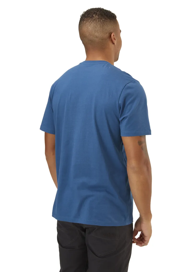 Rab Men's Stance Sketch Organic Cotton Short Sleeve T-Shirt in Denim-3