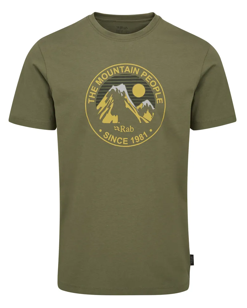 Rab Stance Alpine Peak Short Sleeve T-Shirt in Light Khaki
