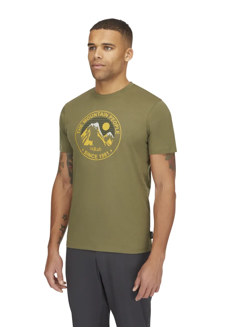 Rab Stance Alpine Peak Short Sleeve T-Shirt in Light Khaki-3