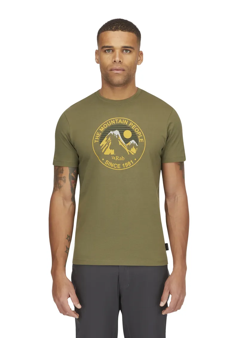 Rab Stance Alpine Peak Short Sleeve T-Shirt in Light Khaki-2