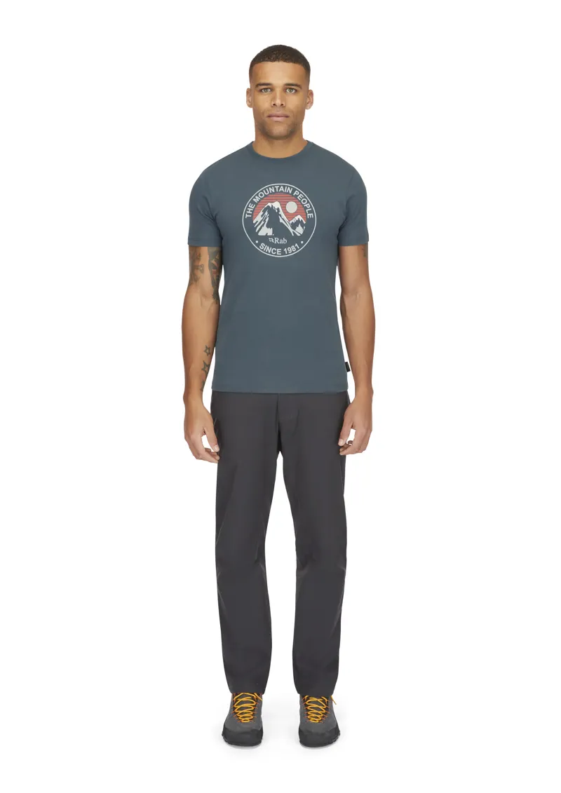 Rab Men's Stance Alpine Peak Short Sleeve T-Shirt in Orion Blue-5