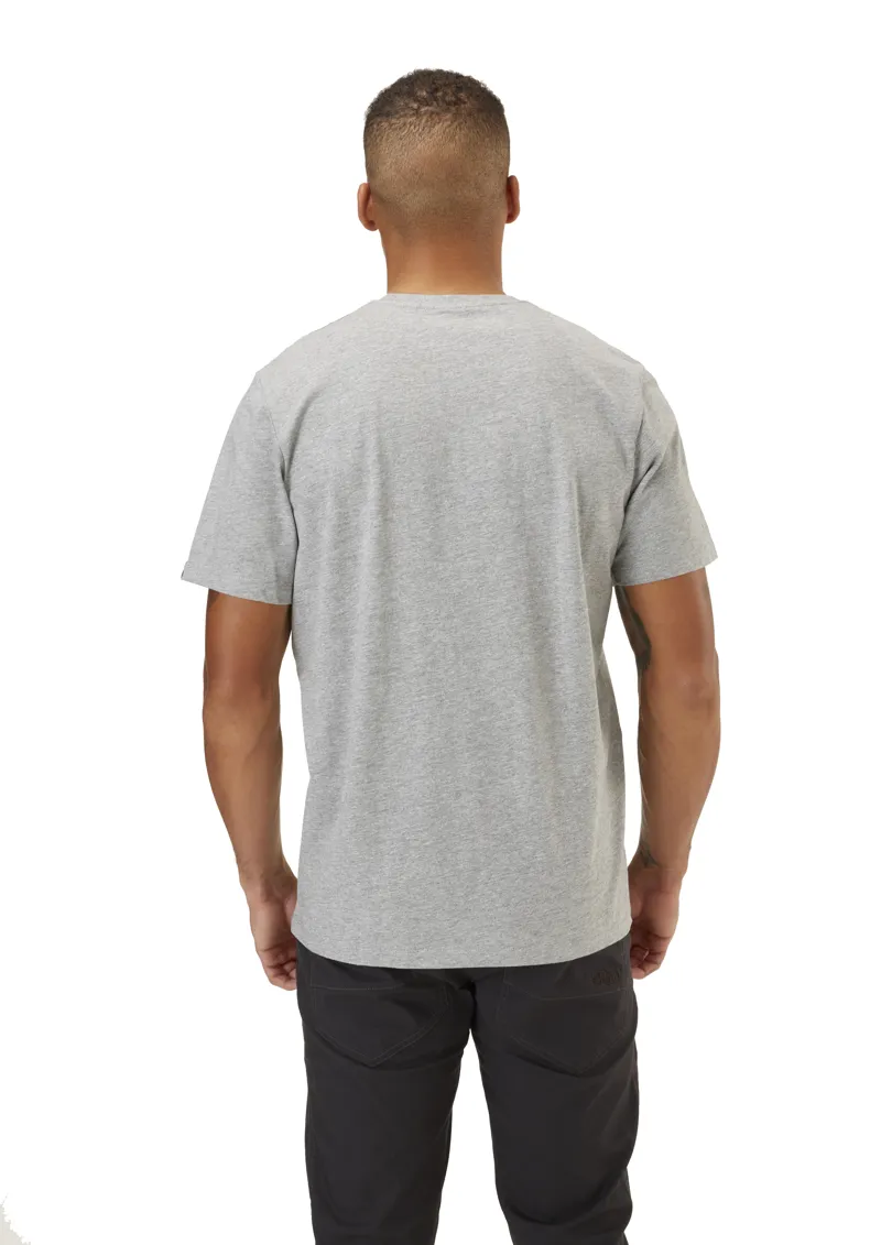 Rab Men's Stance Logo Organic Cotton Short Sleeve T-Shirt in Grey Marl-2
