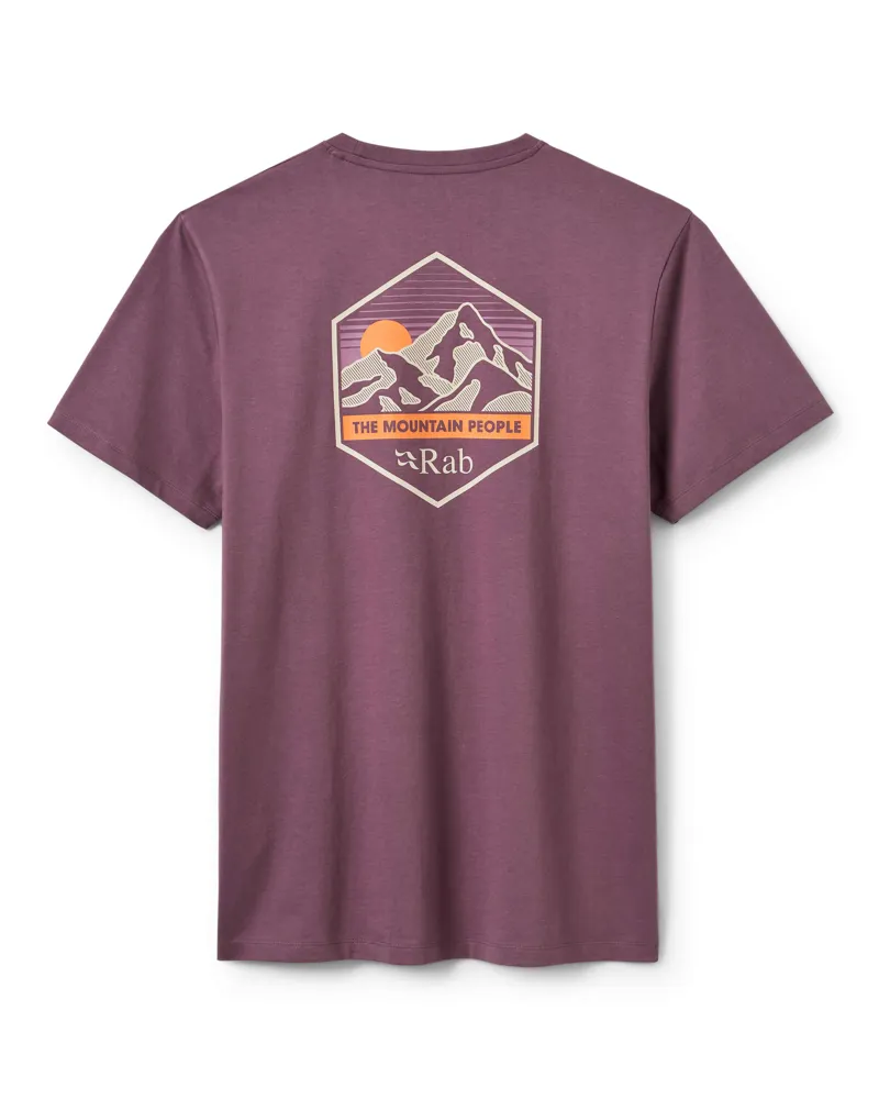 Rab Men's Stance Mountain Peak Tee in Dark Iris-1
