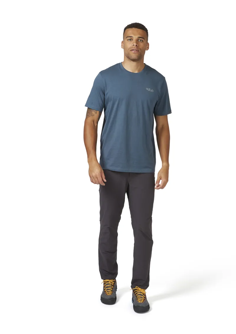 Rab Men's Stance Mountain Peak Short Sleeve T-Shirt in Orion Blue-3