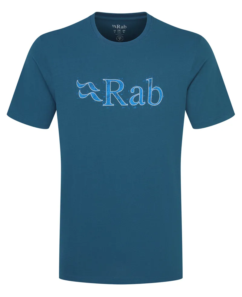 Rab Men's Stance Tech Sketch Tee in Tempest Blue