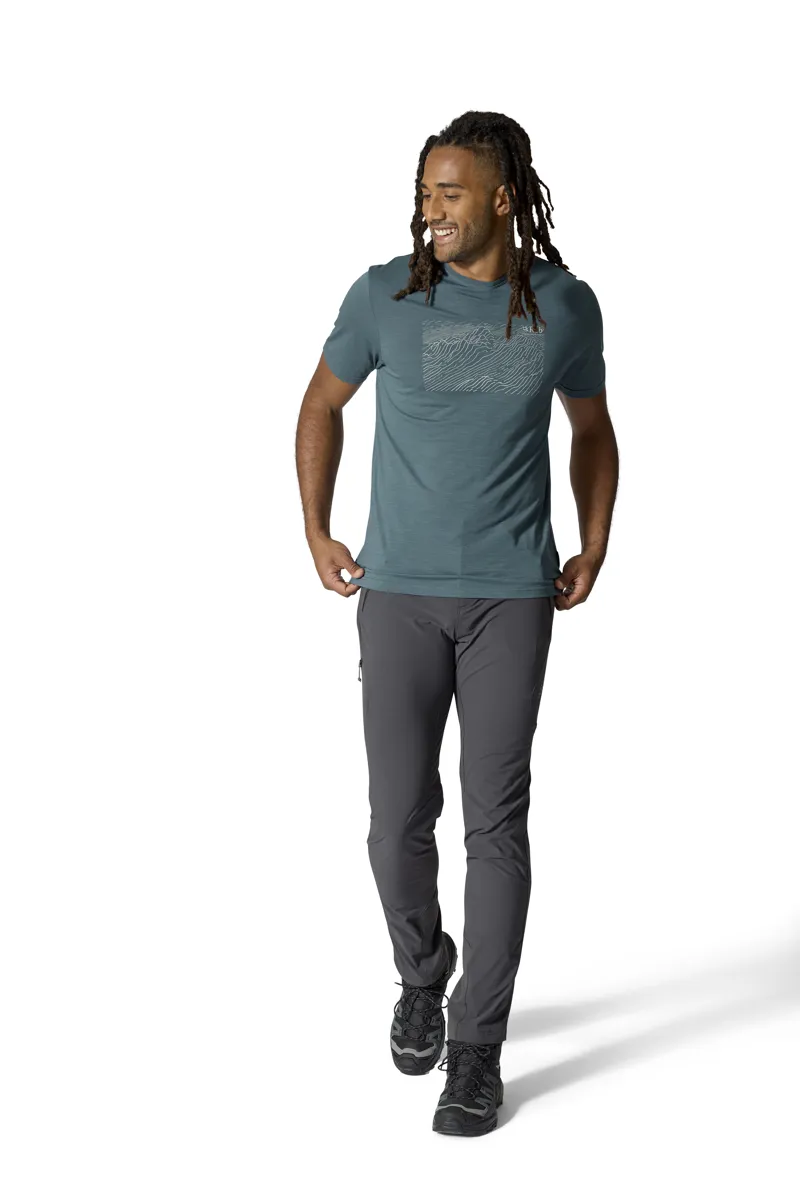 Rab Men's Syncrino Ridge Tee in Orion Blue-3